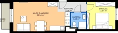 2 pokoje, mieszkanie 42,04 m², piętro 2, oferta nr 73, Moja Oszmiańska, Warszawa, Targówek, Targówek Mieszkaniowy, ul. Oszmiańska