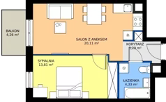 2 pokoje, mieszkanie 41,59 m², piętro 1, oferta nr 101, Moja Oszmiańska, Warszawa, Targówek, Targówek Mieszkaniowy, ul. Oszmiańska
