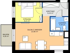 2 pokoje, mieszkanie 43,10 m², piętro 1, oferta nr 5, Moja Oszmiańska, Warszawa, Targówek, Targówek Mieszkaniowy, ul. Oszmiańska