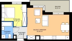 2 pokoje, mieszkanie 44,24 m², piętro 1, oferta nr 4, Moja Oszmiańska, Warszawa, Targówek, Targówek Mieszkaniowy, ul. Oszmiańska