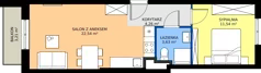 2 pokoje, mieszkanie 42,04 m², piętro 1, oferta nr 69, Moja Oszmiańska, Warszawa, Targówek, Targówek Mieszkaniowy, ul. Oszmiańska