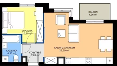 2 pokoje, mieszkanie 44,24 m², piętro 2, oferta nr 10, Moja Oszmiańska, Warszawa, Targówek, Targówek Mieszkaniowy, ul. Oszmiańska