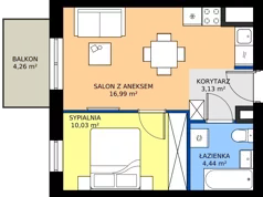 2 pokoje, mieszkanie 34,69 m², piętro 4, oferta nr 82, Moja Oszmiańska, Warszawa, Targówek, Targówek Mieszkaniowy, ul. Oszmiańska