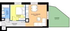 2 pokoje, mieszkanie 41,91 m², parter, oferta nr 124, Moja Oszmiańska, Warszawa, Targówek, Targówek Mieszkaniowy, ul. Oszmiańska