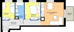 3 pokoje, mieszkanie 54,74 m², piętro 3, oferta nr 139, Moja Oszmiańska, Warszawa, Targówek, Targówek Mieszkaniowy, ul. Oszmiańska