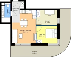 3 pokoje, apartament inwestycyjny 50,70 m², piętro 1, oferta nr M4, Zielona Marina, Mielno, ul. Kościelna 56