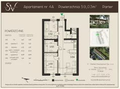 3 pokoje, mieszkanie 59,03 m², parter, oferta nr 4A, Sołtysowska Vidok, Kraków, Czyżyny, ul. Sołtysowska 26