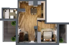 2 pokoje, mieszkanie 43,61 m², piętro 2, oferta nr 11, Koncept H8, Warszawa, Targówek, Targówek Mieszkaniowy, ul. Hodowlana 8