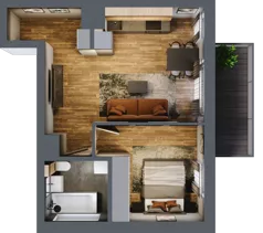 2 pokoje, mieszkanie 39,63 m², parter, oferta nr 3, Koncept H8, Warszawa, Targówek, Targówek Mieszkaniowy, ul. Hodowlana 8