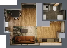 1 pokój, mieszkanie 27,27 m², parter, oferta nr 2, Koncept H8, Warszawa, Targówek, Targówek Mieszkaniowy, ul. Hodowlana 8