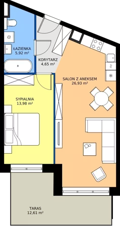 2 pokoje, apartament 51,48 m², parter, oferta nr D79,  Rezydencja Parkowa Ustroń, Ustroń, ul. Hutnicza 7