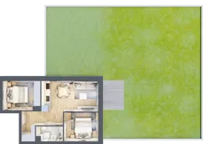 3 pokoje, mieszkanie 41,84 m², piętro 1, oferta nr A1.1/3, Osiedle Pod Jeleniami, Jelenia Góra, Śródmieście, ul. Kadetów 2