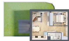 2 pokoje, mieszkanie 37,41 m², piętro 1, oferta nr A1.1/4, Osiedle Pod Jeleniami, Jelenia Góra, Śródmieście, ul. Kadetów 2