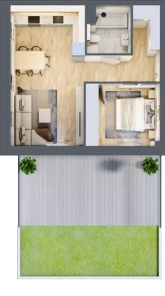 2 pokoje, mieszkanie 44,31 m², parter, oferta nr A1.0/2, Osiedle Pod Jeleniami, Jelenia Góra, Śródmieście, ul. Kadetów 2