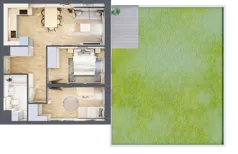 3 pokoje, mieszkanie 54,13 m², piętro 1, oferta nr A1.1/1, Osiedle Pod Jeleniami, Jelenia Góra, Śródmieście, ul. Kadetów 2