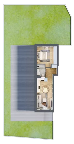 2 pokoje, mieszkanie 39,06 m², parter, oferta nr A2.0/4, Osiedle Pod Jeleniami, Jelenia Góra, Śródmieście, ul. Kadetów 2