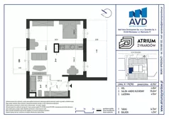 2 pokoje, mieszkanie 45,19 m², piętro 1, oferta nr M10, Atrium Żyrardów, Żyrardów, ul. Borucha Szulmana 3/5