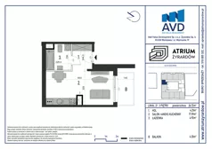 1 pokój, mieszkanie 26,72 m², piętro 3, oferta nr M21, Atrium Żyrardów, Żyrardów, ul. Borucha Szulmana 3/5