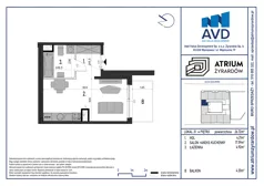1 pokój, mieszkanie 26,72 m², piętro 4, oferta nr M31, Atrium Żyrardów, Żyrardów, ul. Borucha Szulmana 3/5