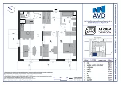 3 pokoje, mieszkanie 61,30 m², piętro 1, oferta nr M9, Atrium Żyrardów, Żyrardów, ul. Borucha Szulmana 3/5
