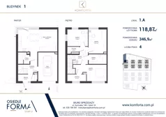 Dom 118,87 m², oferta nr 1.A, Osiedle Forma Etap II, Gdańsk, Olszynka, ul. Zawodzie