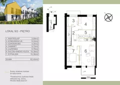 3 pokoje, mieszkanie 62,40 m², piętro 1, oferta nr 9/2, Zamiejska 9, Kraków, Dębniki, Ruczaj, ul. Zamiejska 9