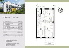 3 pokoje, mieszkanie 52,85 m², parter, oferta nr 9A/1, Zamiejska 9, Kraków, Dębniki, Ruczaj, ul. Zamiejska 9