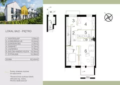 3 pokoje, mieszkanie 62,40 m², piętro 1, oferta nr 9A/2, Zamiejska 9, Kraków, Dębniki, Ruczaj, ul. Zamiejska 9
