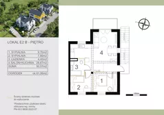 3 pokoje, mieszkanie 50,57 m², piętro 1, oferta nr E2B, Wąwozowa, Kraków, Wzgórza Krzesławickie, Krzesławice, ul. Wąwozowa 32