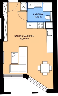 1 pokój, apartament 34,09 m², piętro 1, oferta nr A3, Fifna Kamienica, Poznań, Stare Miasto, Chwaliszewo, ul. Chwaliszewo 65