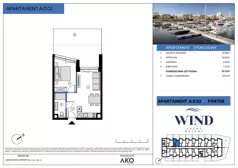 1 pokój, apartament inwestycyjny 29,15 m², parter, oferta nr B.0.02, Wind Yacht Resort, Wiślinka, ul. Piaskowa 1-3