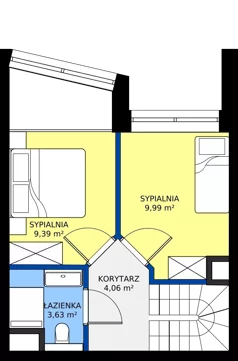3 pokoje, apartament inwestycyjny 58,54 m², piętro 2, oferta nr A.2.02, Wind Yacht Resort, Wiślinka, ul. Piaskowa 1-3