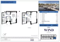 4 pokoje, apartament inwestycyjny 96,84 m², piętro 2, oferta nr A.2.09, Wind Yacht Resort, Wiślinka, ul. Piaskowa 1-3