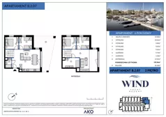 5 pokoi, apartament inwestycyjny 105,94 m², piętro 2, oferta nr B.2.07, Wind Yacht Resort, Wiślinka, ul. Piaskowa 1-3