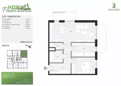 3 pokoje, mieszkanie 65,80 m², piętro 1, oferta nr 11, Nowa Panorama bud.3, Sosnowiec, Zagórze, Środula, ul. Sokolska 104