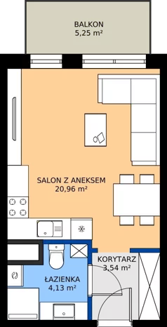 1 pokój, mieszkanie 28,63 m², piętro 4, oferta nr 34, Nowa Panorama bud.2, Sosnowiec, Zagórze, Środula, ul. Sokolska 102