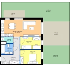 3 pokoje, mieszkanie 65,80 m², piętro 2, oferta nr 19, Nowa Panorama bud.3, Sosnowiec, Zagórze, Środula, ul. Sokolska 104