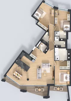 4 pokoje, apartament 146,66 m², piętro 1, oferta nr B02 1P, Villa Bogoria, Warszawa, Śródmieście, ul. Stare Nalewki 2