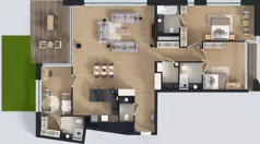 4 pokoje, apartament 157,23 m², piętro 1, oferta nr A02 1P, Villa Bogoria, Warszawa, Śródmieście, ul. Stare Nalewki 2