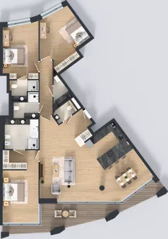 4 pokoje, apartament 153,52 m², piętro 2, oferta nr A01 2P, Villa Bogoria, Warszawa, Śródmieście, ul. Stare Nalewki 2