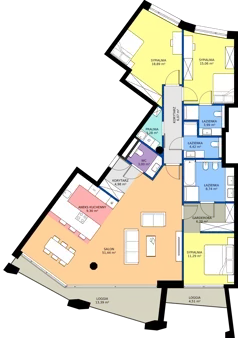 4 pokoje, apartament 146,66 m², piętro 1, oferta nr B02 1P, Villa Bogoria, Warszawa, Śródmieście, ul. Stare Nalewki 2