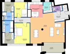 3 pokoje, apartament 150,91 m², piętro 1, oferta nr C01 1P, Villa Bogoria, Warszawa, Śródmieście, ul. Stare Nalewki 2
