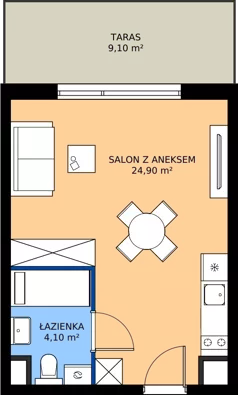 1 pokój, apartament inwestycyjny 29,00 m², piętro 2, oferta nr M23, Sea Light Residence, Gąski, ul Nadbrzeżna