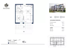 2 pokoje, apartament inwestycyjny 36,80 m², parter, oferta nr M1, Sea Light Residence, Gąski, ul Nadbrzeżna