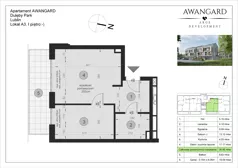 2 pokoje, mieszkanie 36,45 m², piętro 1, oferta nr A.3, DULĘBY PARK, Lublin, Bronowice, Majdanek, ul. Kazimierza Dulęby 37/2