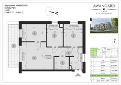 3 pokoje, mieszkanie 50,94 m², piętro 1, oferta nr C.17, DULĘBY PARK, Lublin, Bronowice, Majdanek, ul. Kazimierza Dulęby 37/2
