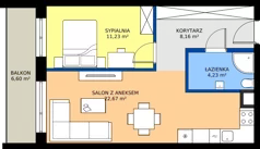 2 pokoje, mieszkanie 46,29 m², parter, oferta nr 9, KATER Pallas, Kielce, Centrum, ul. Śniadeckich 33