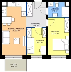 3 pokoje, mieszkanie 51,30 m², piętro 5, oferta nr B1/5/8, Metr Kwadrat II, Wrocław, Nowy Dwór, ul. Nowodworska 17B