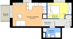 2 pokoje, mieszkanie 40,83 m², piętro 5, oferta nr B2/5/7, Metr Kwadrat II, Wrocław, Nowy Dwór, ul. Nowodworska 17B