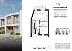 2 pokoje, mieszkanie 52,63 m², parter, oferta nr 1A, Zielona Polna, Łańcut, ul. Polna 41